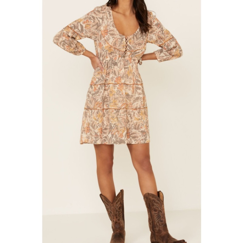 Shyanne Floral Cotton Peasant Dress